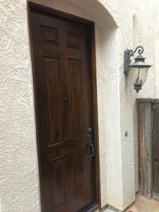 Dark Walnut repainted door